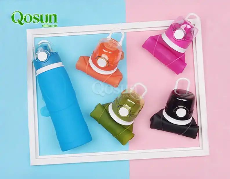 Top BPA-Free 750ml Foldable Silicone Outdoor Water Bottle